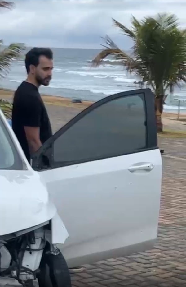 Motorista atropelou corredor de rua na orla por Reprodução
