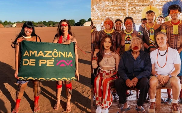 Anitta visita aldeia no Xingu e participa de cerimônia Kuarup
