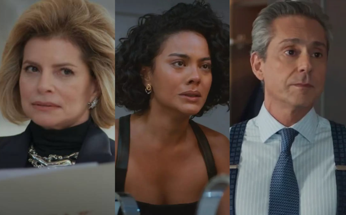 Odete (Debora Bloch), Maria de Fátima (Bella Campos) e Marco Aurélio (Alexandre Nero) por Reprodução