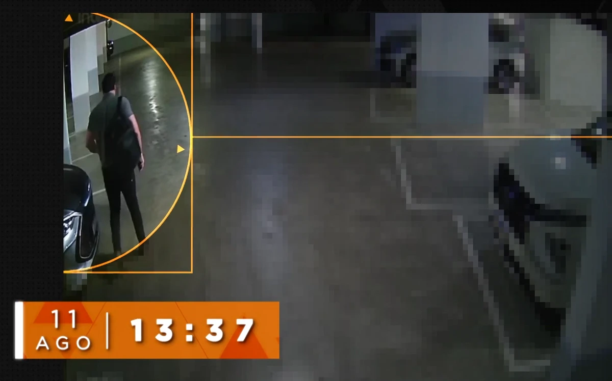 René foi filmado chegando em casa por Reprodução/TV Globo
