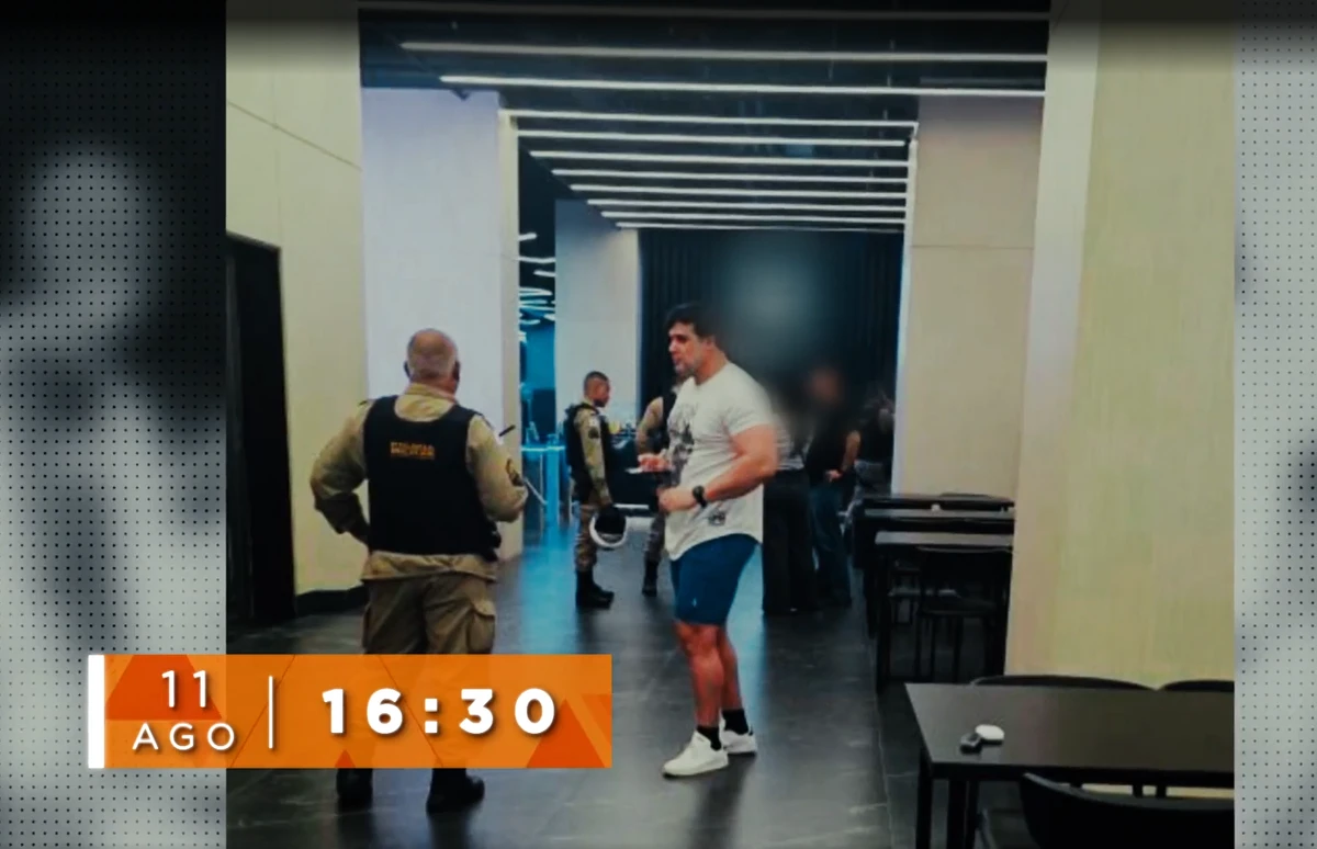 René foi preso em uma academia de alto luxo, onde malhava por Reprodução/TV Globo