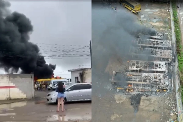 Veículos sofreram incêndio no domingo (17)