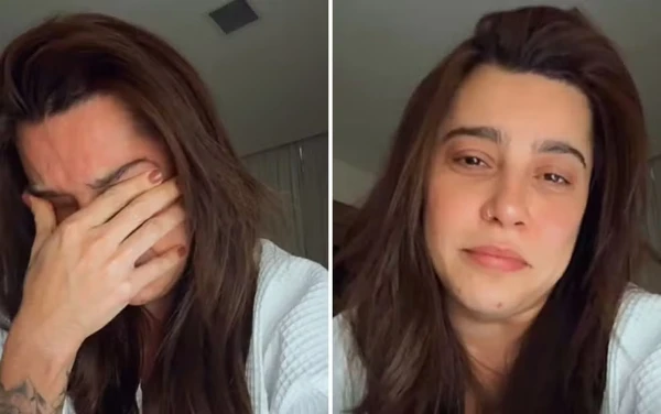 A cantora Lauana Prado se emociona ao falar sobre pouso de emergência