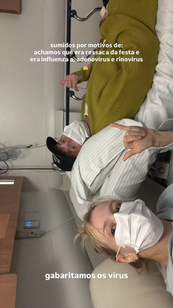 Isa Scherer e marido vão ao hospital após suspeita de ressaca por Reprodução/Instagram