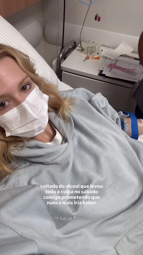 Isa Scherer e marido vão ao hospital após suspeita de ressaca por Reprodução/Instagram