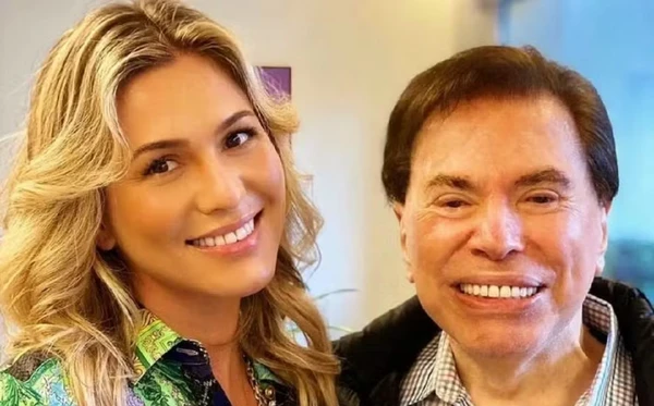 Livia Andrade e Silvio Santos no salão do cabeleireiro Jassa, em 2021