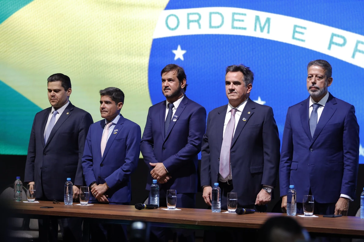 Principais lideranças do União Brasil e do PP participaram da convenção, em Brasília, que formalizou a federação União Progressista