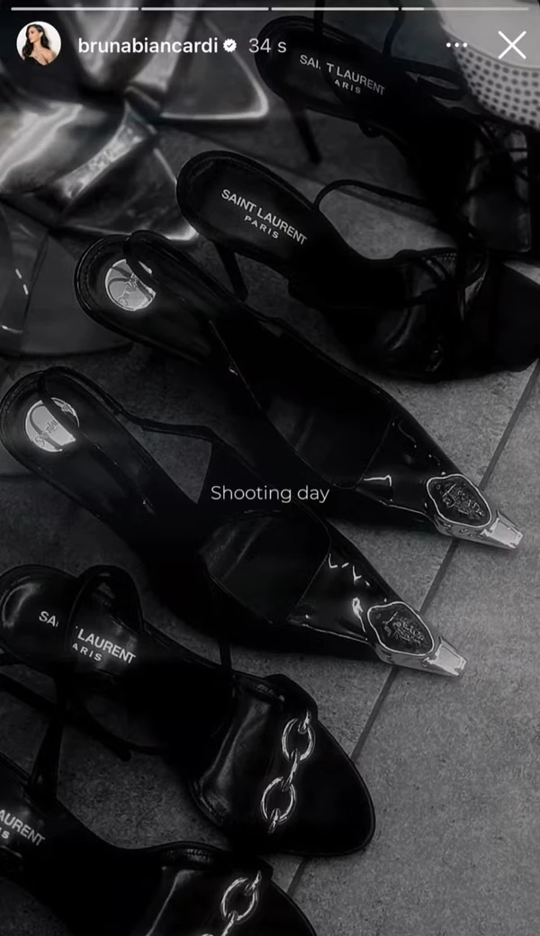 Story de Bruna Biancardi "Shooting Day" por Reprodução/Instagram
