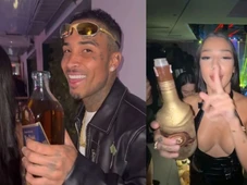 Imagem - Imagens mostram Bia Miranda e Gato Preto com bebidas antes de acidente com carro de luxo