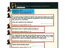 Imagem - Em mensagens divulgadas pela PF, Eduardo Bolsonaro xinga o pai: 'VTNC seu ingrato do c...'