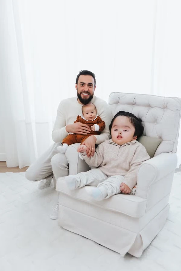 Bruna e Gabriel Massa são pais de Noah e Davi  por Acervo pessoal