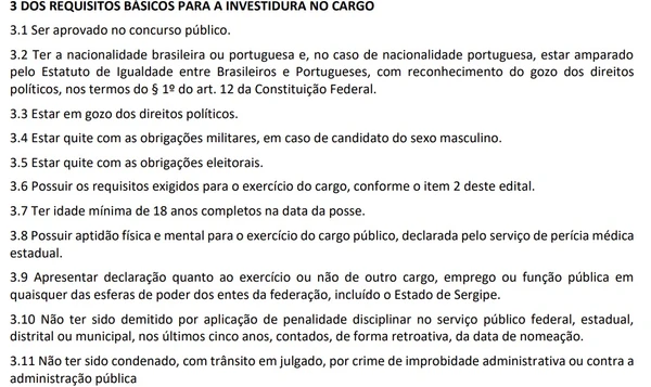 Detalhes sobre o concurso público  por Captura de tela 