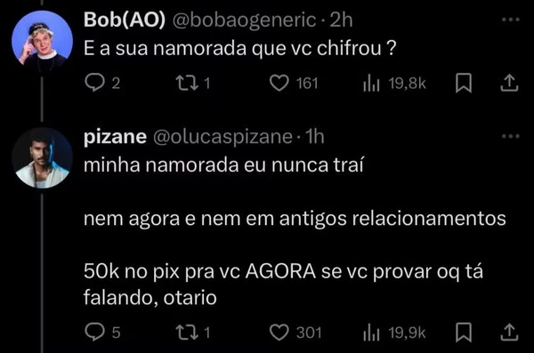 Giovanna Lima e Lucas Pizane por Reprodução/Instagram