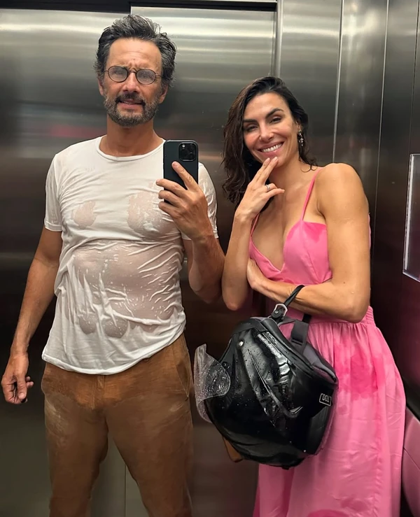 Mel Fronckowiak e Rodrigo Santoro por Reprodução/Instagram