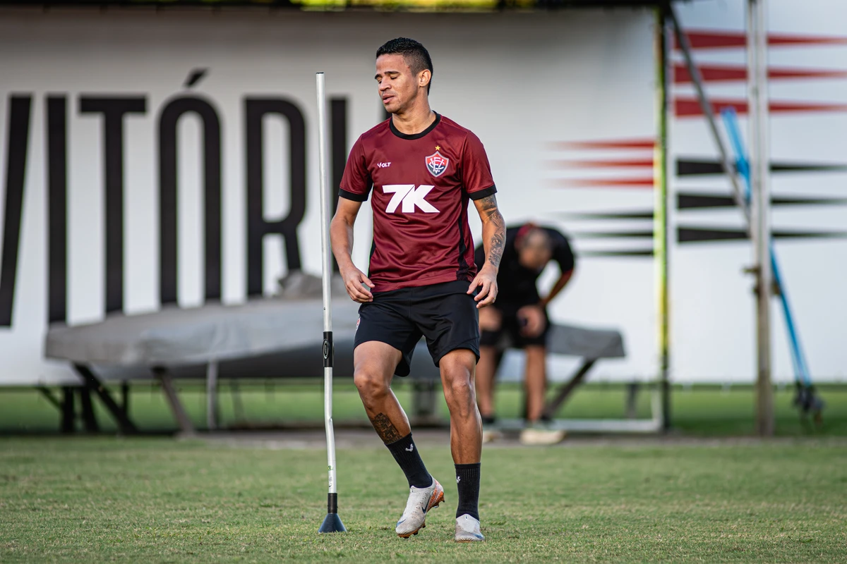 Vitória treinando em preparação para encarar o Flamengo por Victor Ferreira/EC Vitória