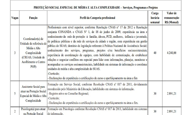 Detalhes do edital; vagas e salários para SAJ  por Captura de tela