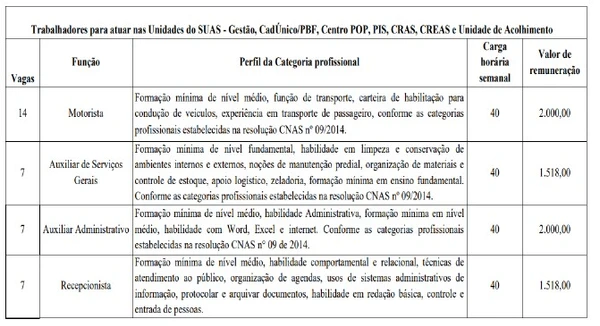 Detalhes do edital; vagas e salários para SAJ  por Captura de tela