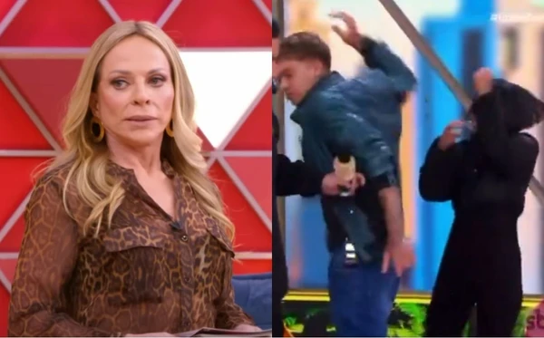 Homem agride ex-namorada ao vivo no SBT e é retirado sob escolta
