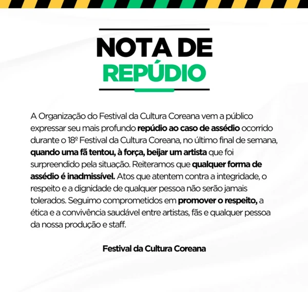 Nota da Organização do Festival