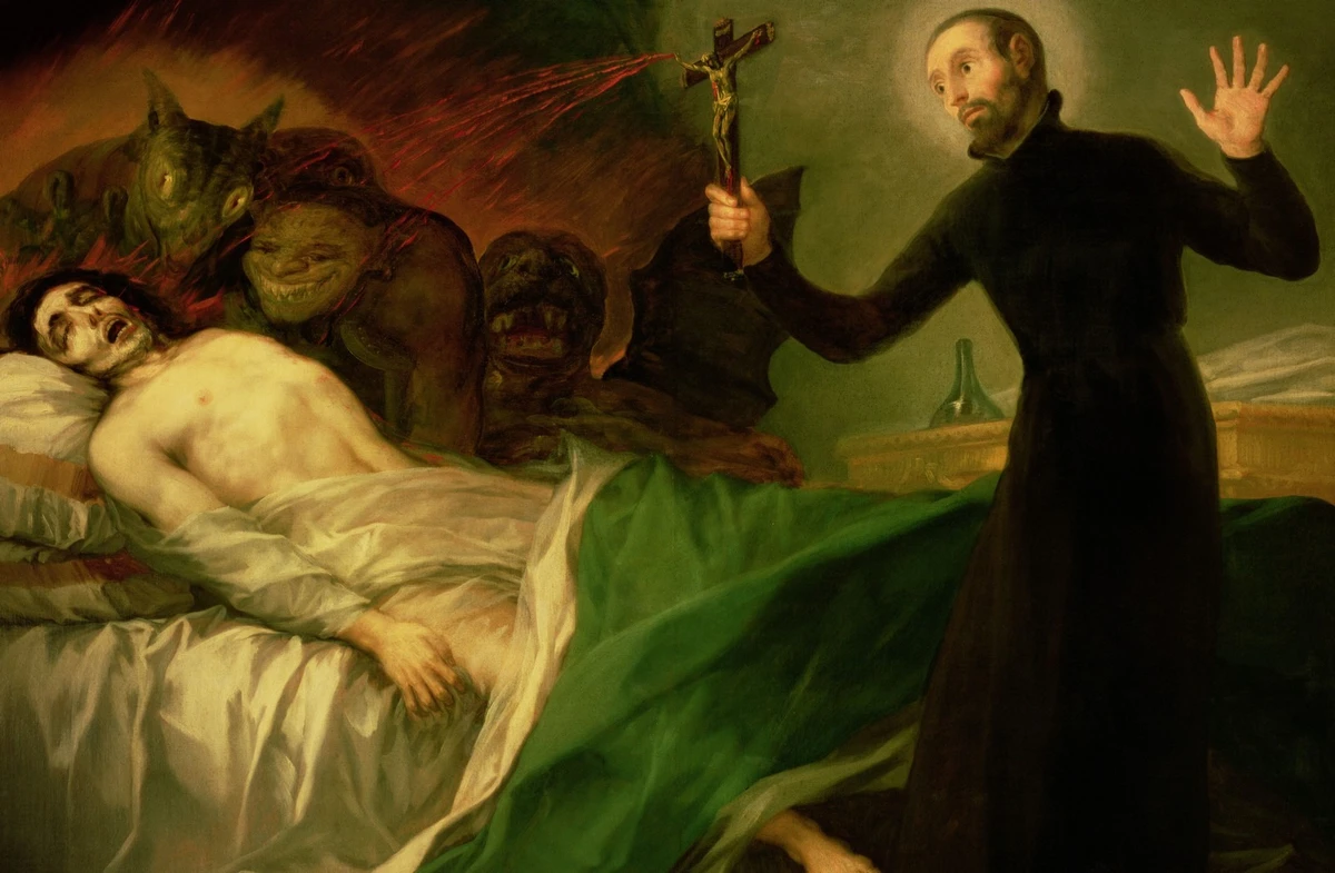 Pintura sobre exorcismo, de de Francisco Goya 