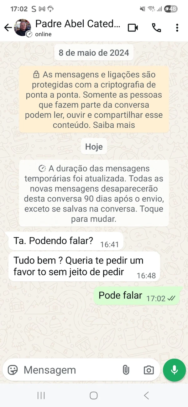 Golpista tentou se passar pelo padre por Leitor CORREIO