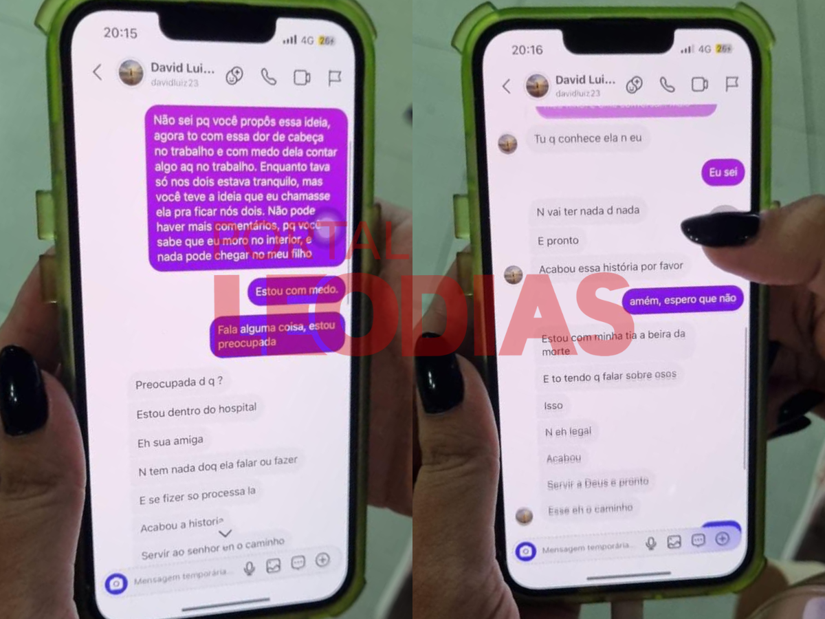 Trechos de conversa divulgados pelo portal LeoDias por Reproduçõa