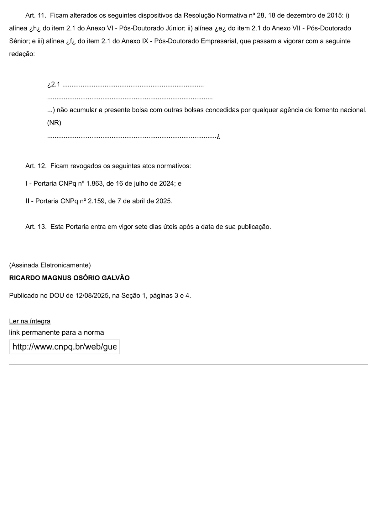 Veja a portaria por Reprodução