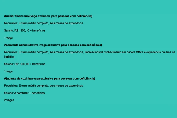 Veja vagas disponíveis por Reprodução