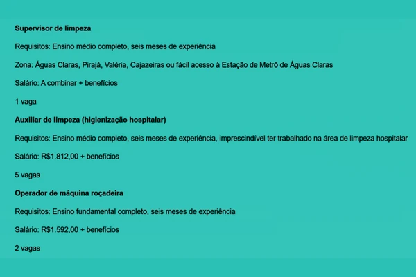 Veja vagas disponíveis por Reprodução