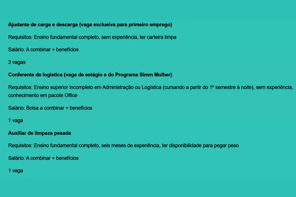 Veja vagas disponíveis por Reprodução
