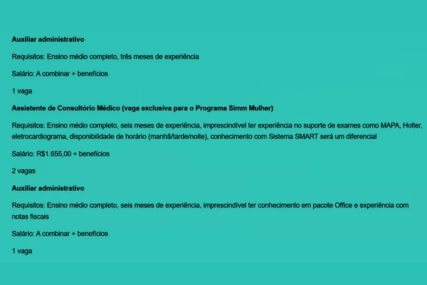Veja vagas disponíveis por Reprodução