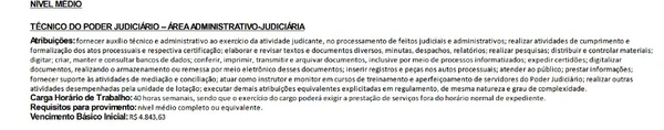 TJ abre concurso para nível médio e superior com salários de até R$ 9,2 mil por Captura de tela 