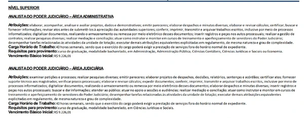 TJ abre concurso para nível médio e superior com salários de até R$ 9,2 mil por Captura de tela 