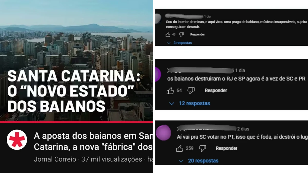 Comentários ofensivos no Youtube