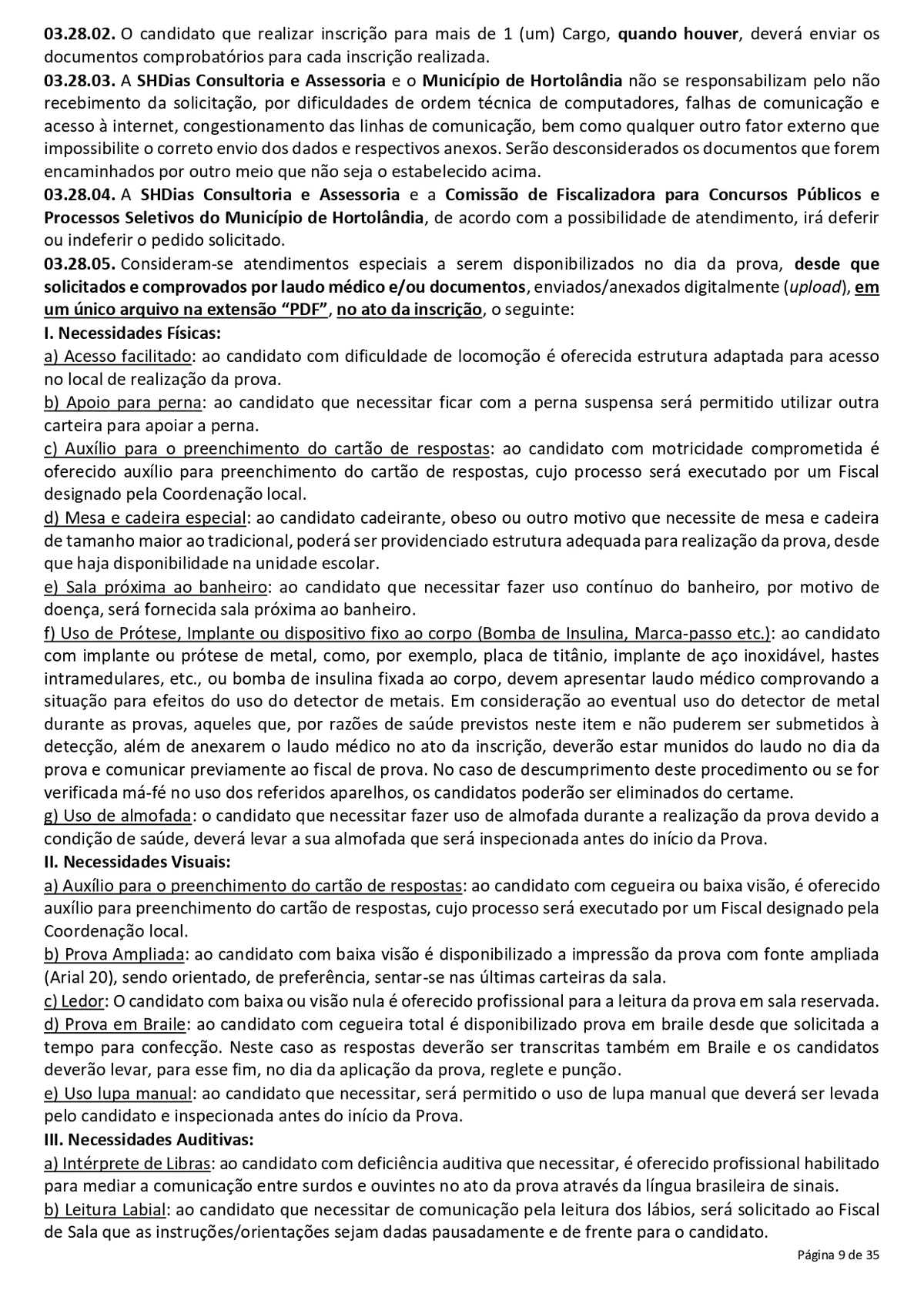 Confira o edital para o concurso da Prefeitura de Hortolândia por Reprodução