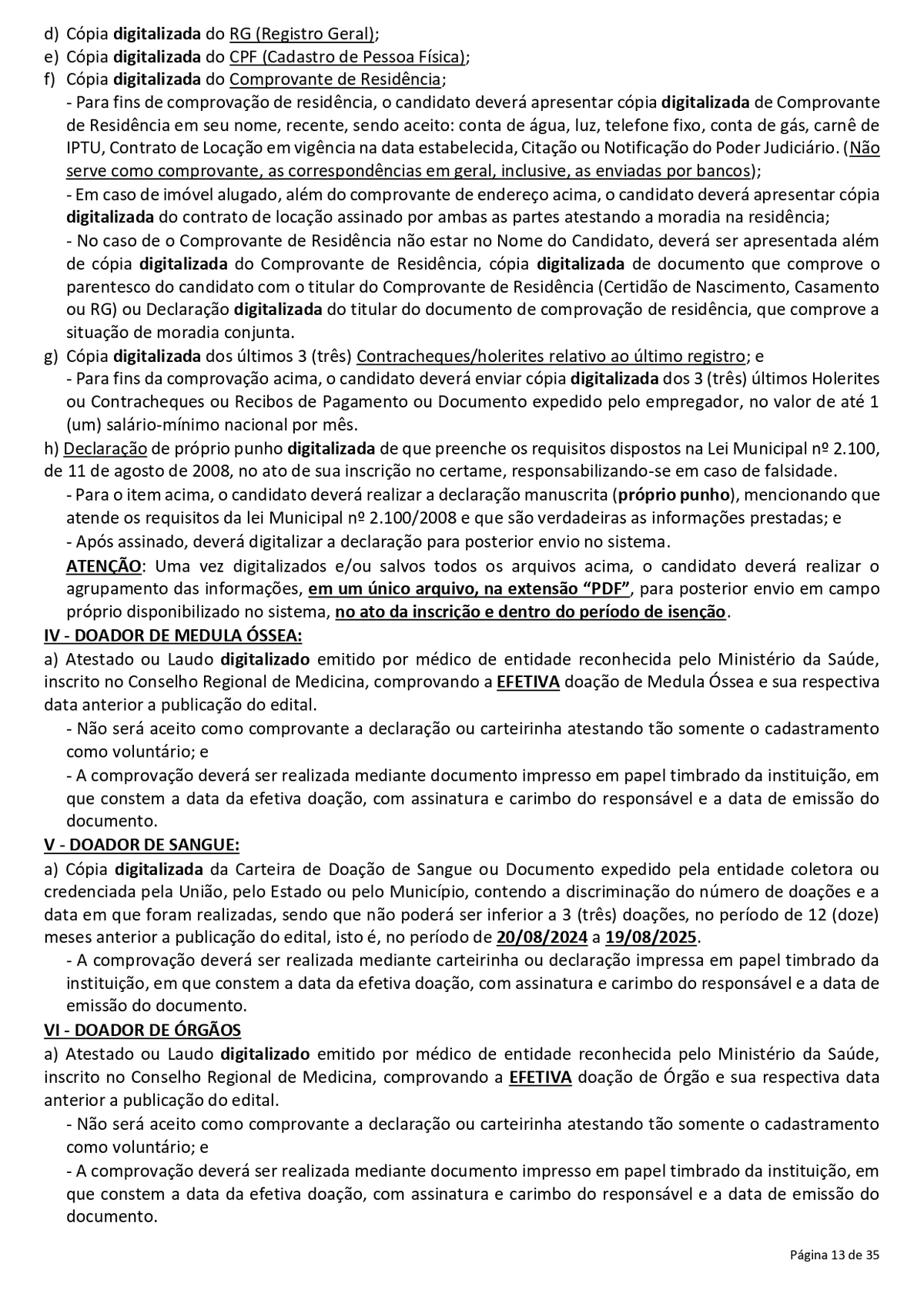 Confira o edital para o concurso da Prefeitura de Hortolândia por Reprodução