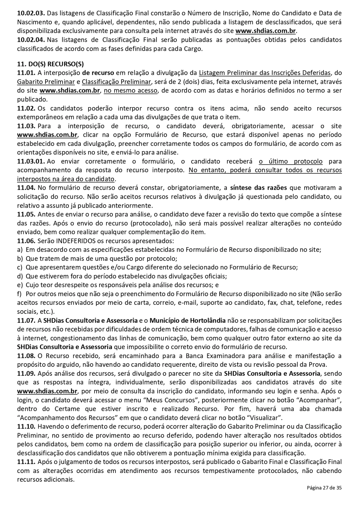 Confira o edital para o concurso da Prefeitura de Hortolândia por Reprodução