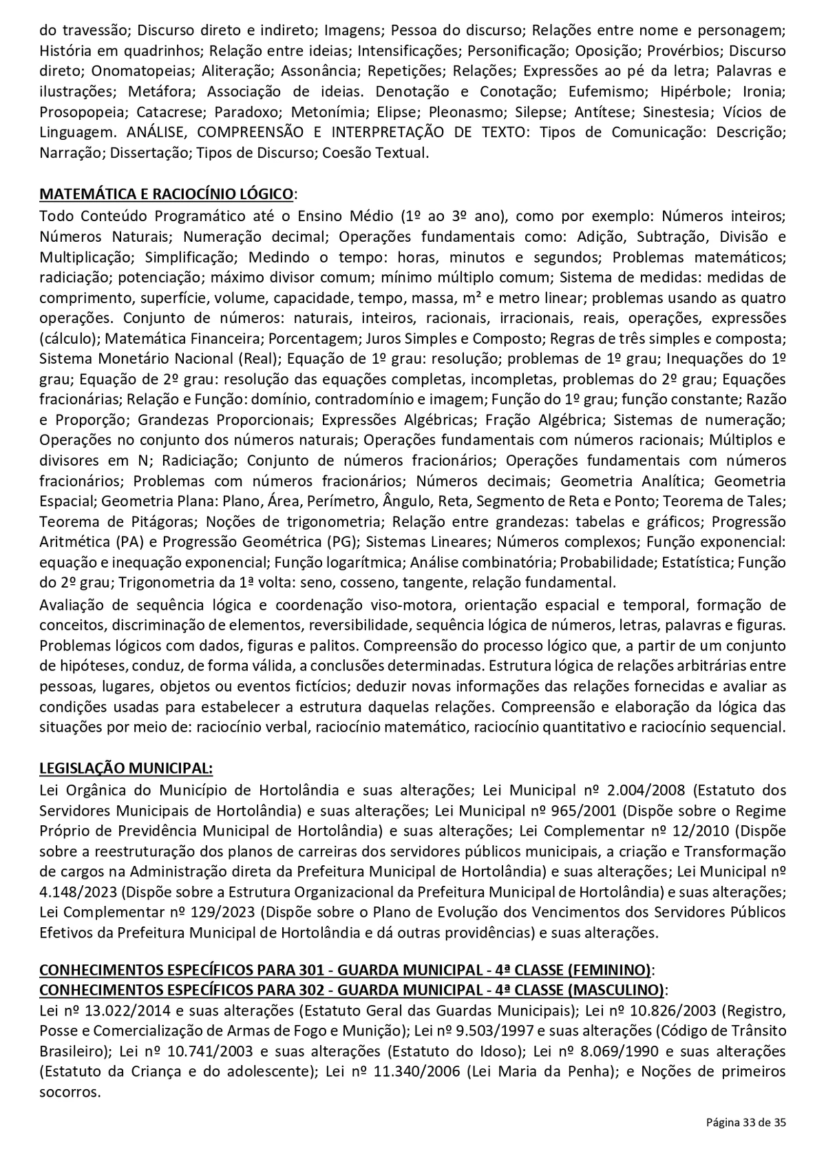 Confira o edital para o concurso da Prefeitura de Hortolândia por Reprodução