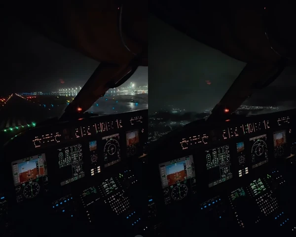 Pouso noturno em Salvador
