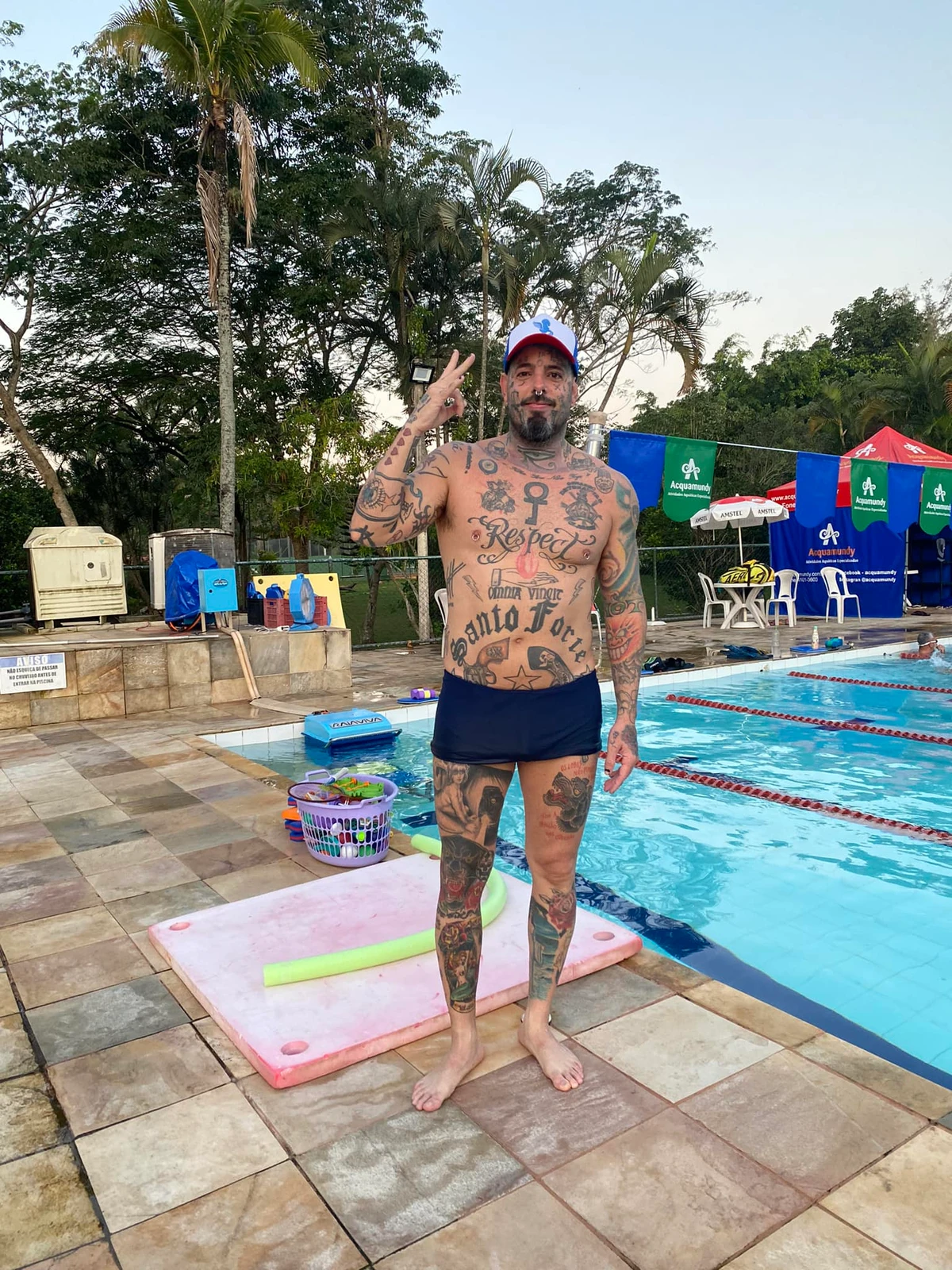 Tico Santa Cruz em julho de 2022 por Reprodução/Facebook 