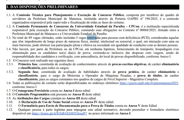 Veja detalhes do edital por Divulgação