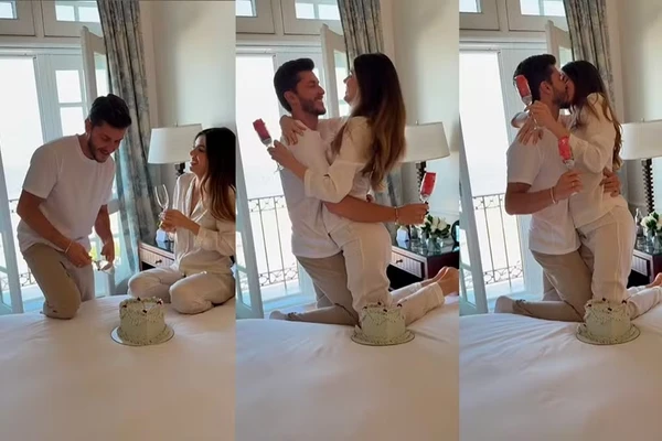 Camila Queiroz e Klebber Toledo revelam sexo do bebê em chá intimista por Reprodução/Instagram