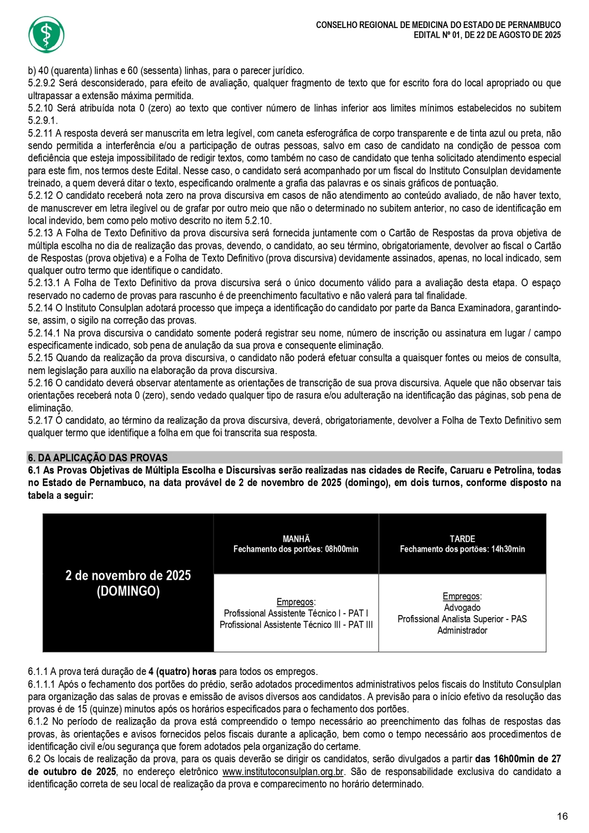 Confira o edital do concurso do Conselho Regional de Medicina do Estado de Pernambuco (Cremepe) por Reprodução 