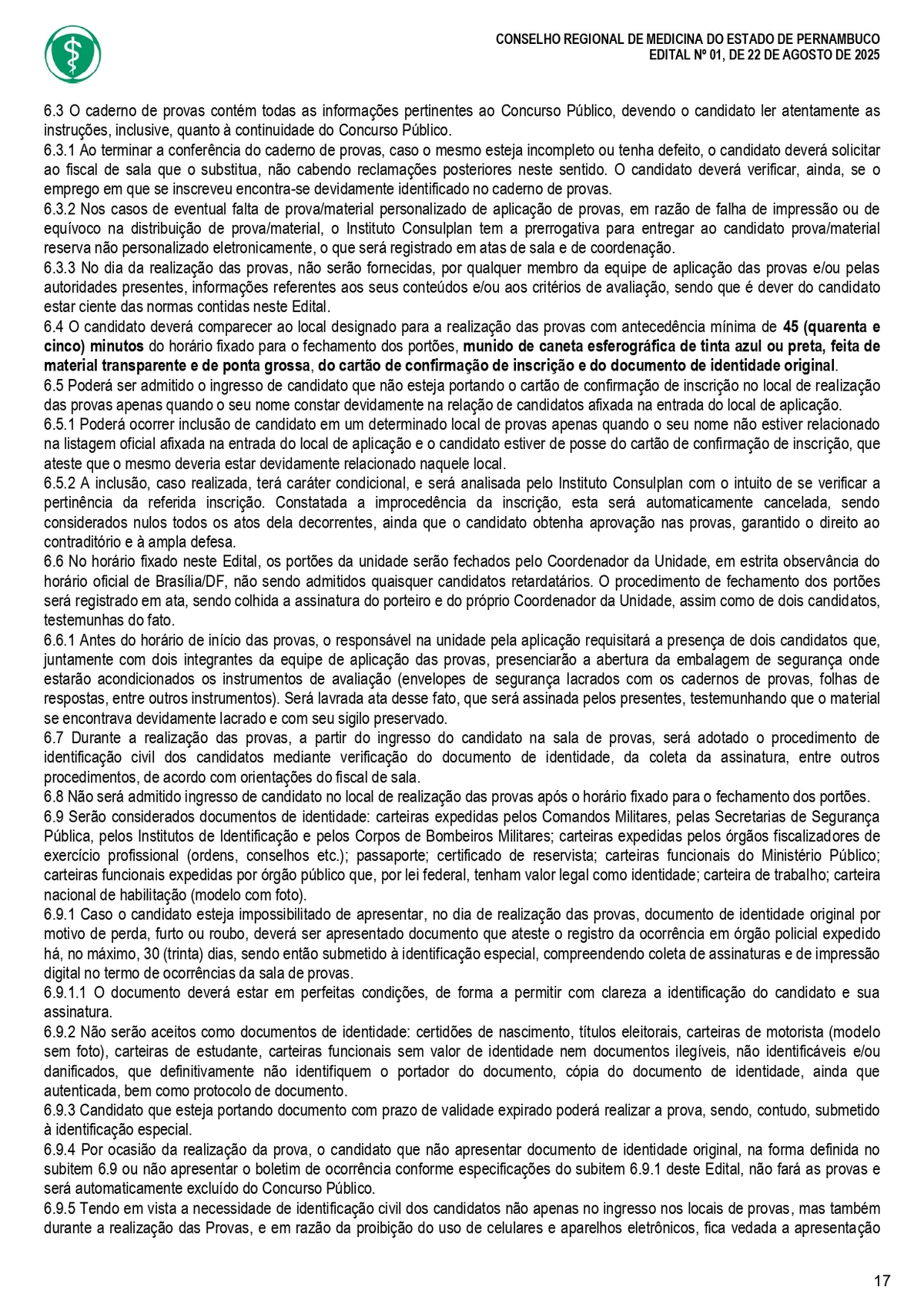 Confira o edital do concurso do Conselho Regional de Medicina do Estado de Pernambuco (Cremepe) por Reprodução 