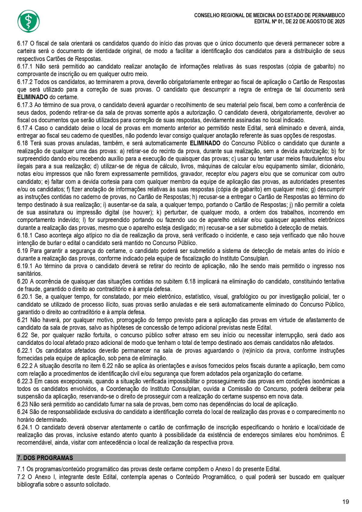 Confira o edital do concurso do Conselho Regional de Medicina do Estado de Pernambuco (Cremepe) por Reprodução 