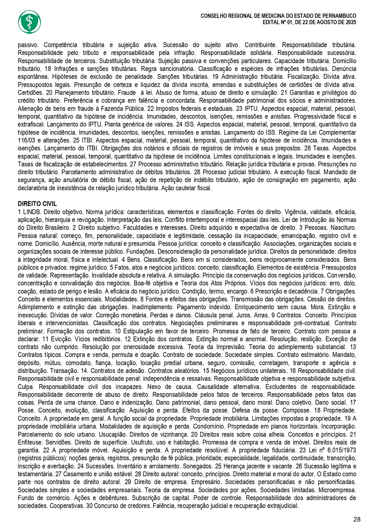 Confira o edital do concurso do Conselho Regional de Medicina do Estado de Pernambuco (Cremepe) por Reprodução 
