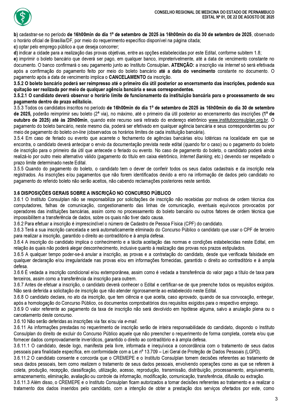 Confira o edital do concurso do Conselho Regional de Medicina do Estado de Pernambuco (Cremepe) por Reprodução