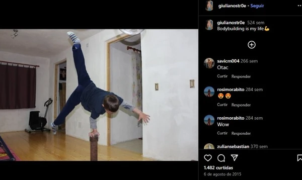 Giuliano Stroe fez sucesso compartilhando a rotina de treinamentos nas redes sociais por Reprodução/Facebook/Instagram