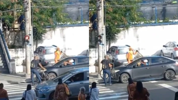 Motorista bate em bicicleta na Av. ACM