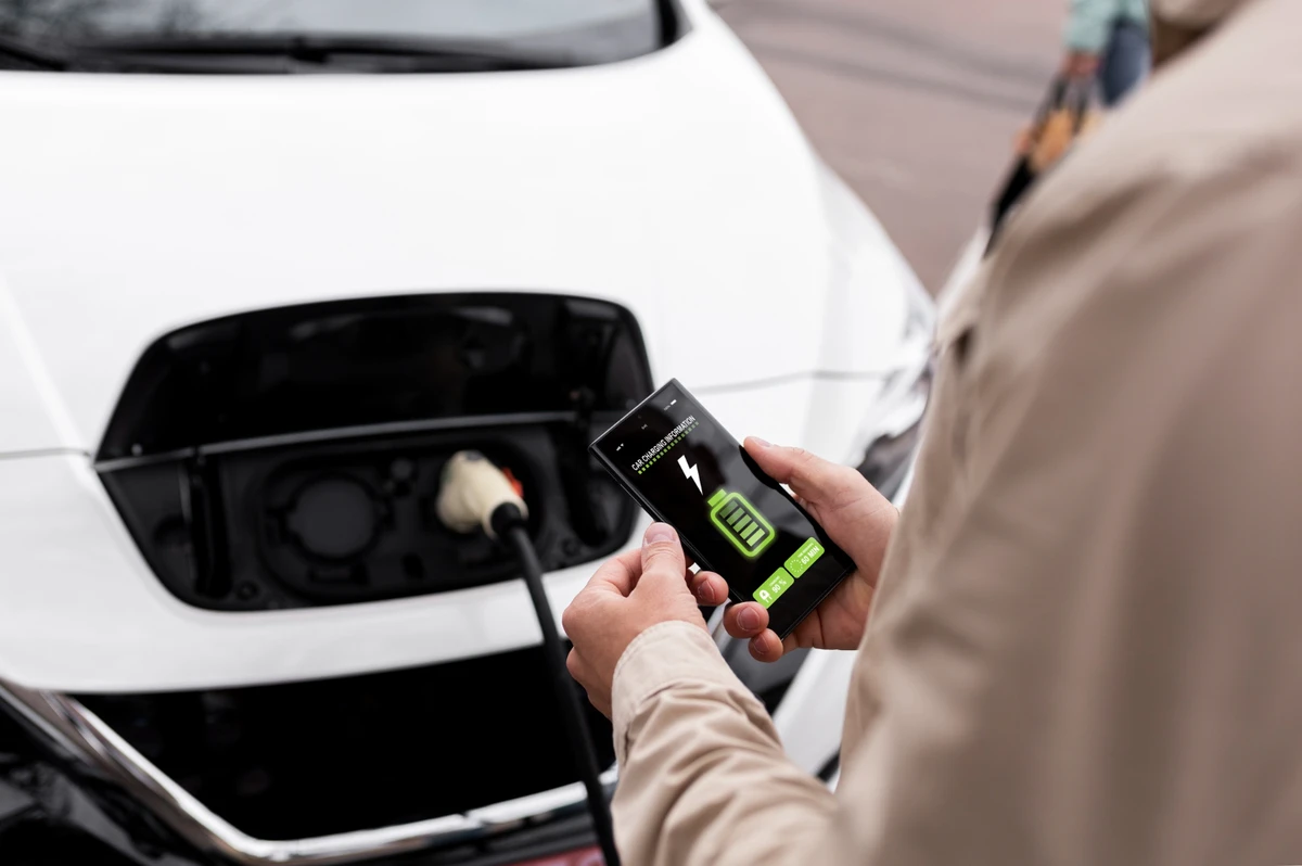 Carregamento de carros elétricos por Reprodução